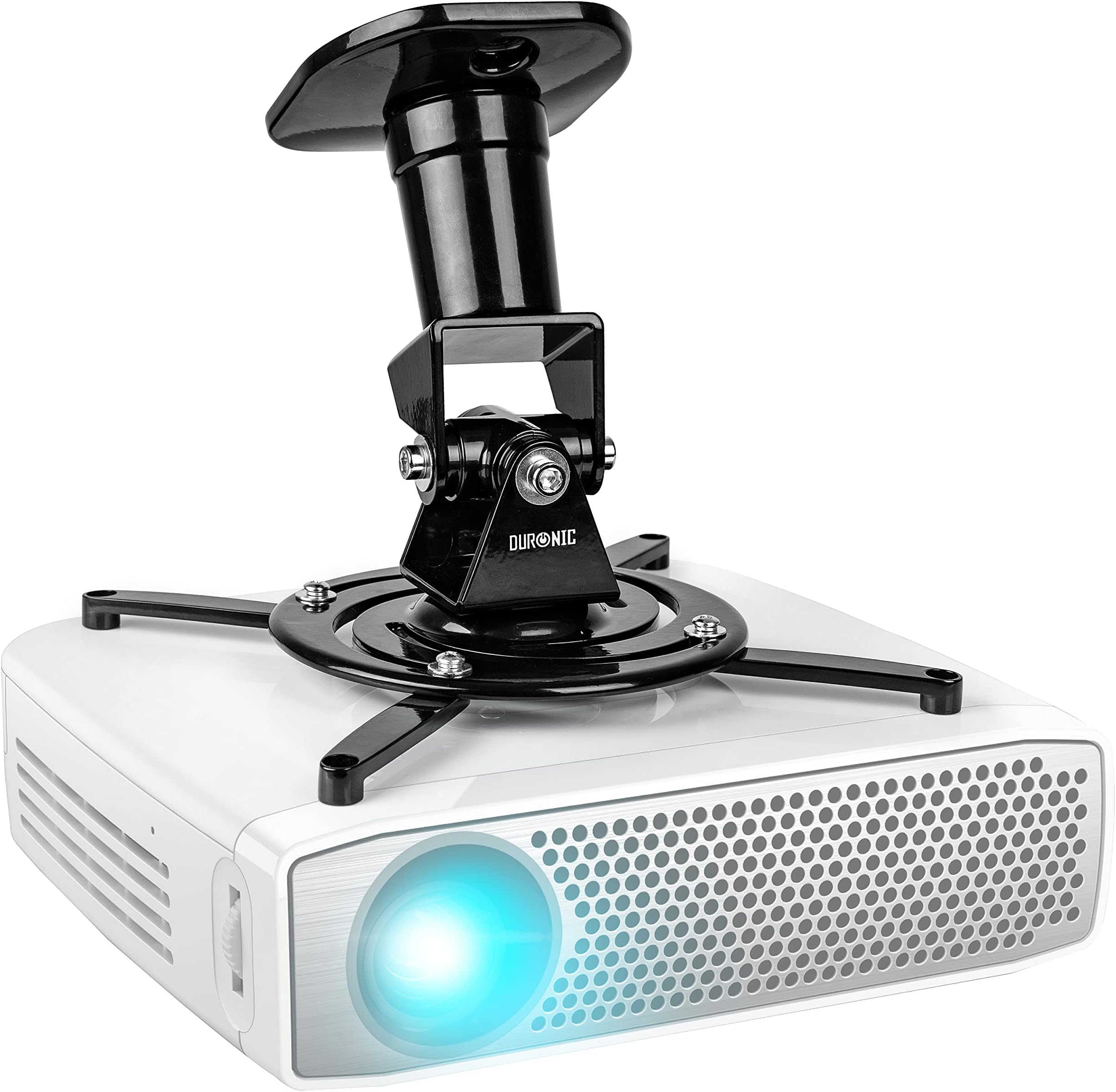 Projector Mount Stand for Ceiling or Wall Bracket PB01XB | 10kg Capacity | Multi-Fit Projector Bracket| Adjustable Clamp | Tile Swivel Rotate