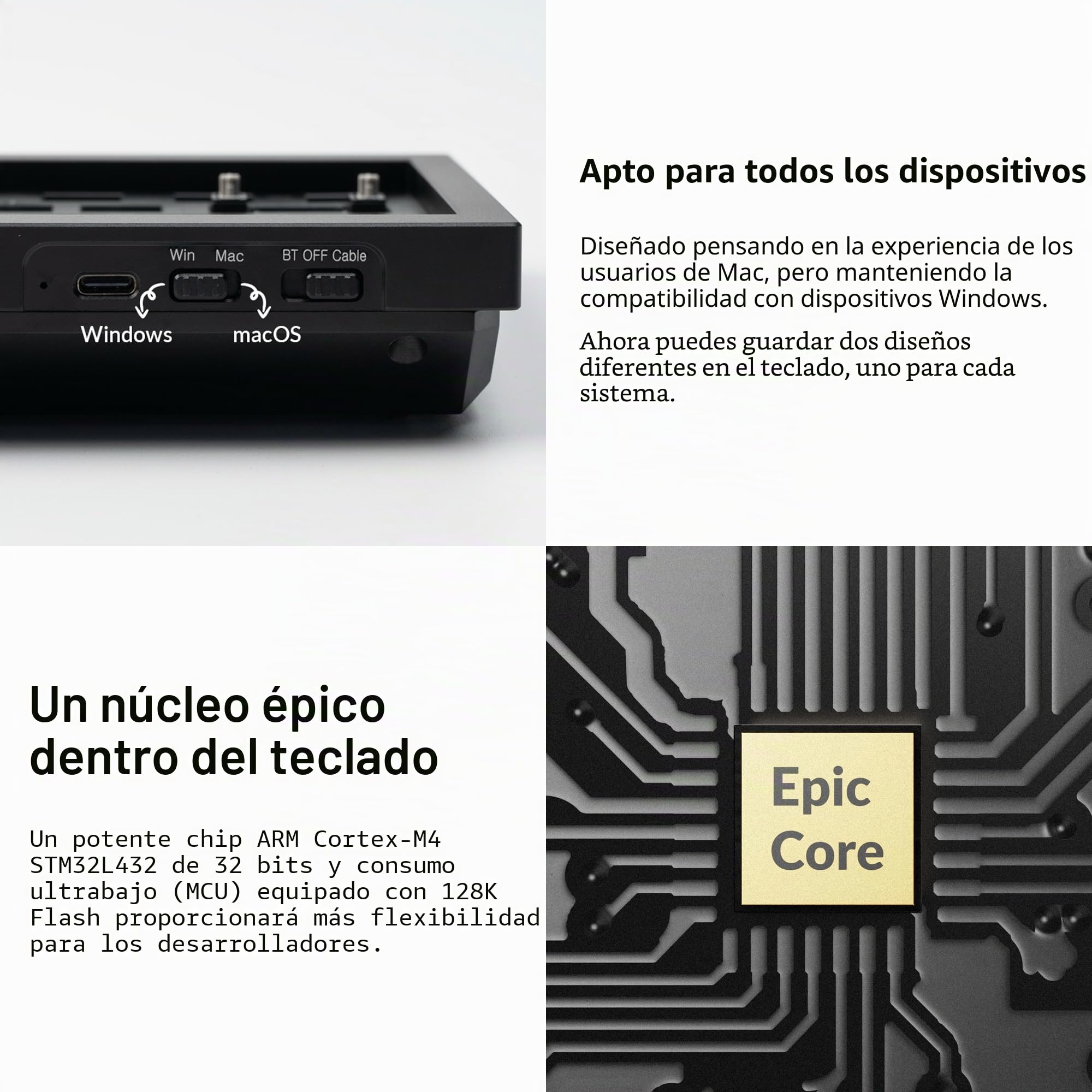 Keychron Q2 Pro Kit de Teclado Mecánico 65% Diseño ISO, Bluetooth 5.1, RGB, Programable con QMK/Via, Cuerpo de Aluminio CNC, para Interruptores de 3/5 Pines, Compatible con Windows/Mac - Negro