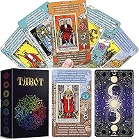 Vista 3 de Cartas de Tarot para Principiantes, Juego de Tarot de Aprendizaje, Sin Libro de Guía Necesario, Cartas de Tarot con Significados en Ellas (Español)