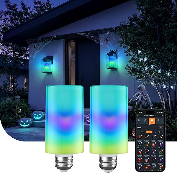 Linkind Smart Light Stick, Flame, Color and White Smart Light Bulb, 850lm
