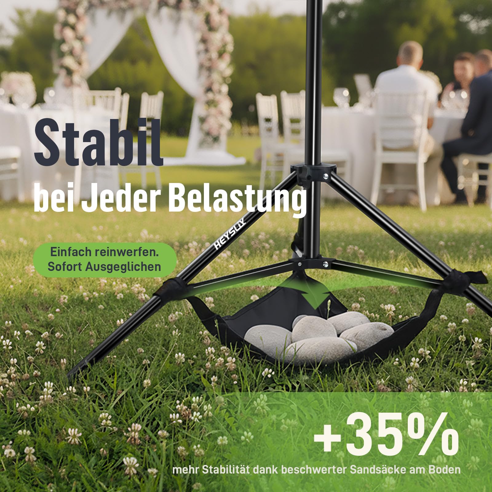 Fotohintergrund Ständer Set 3x2m – Verstellbares Hintergrundsystem für Fotografie, Foto Hintergrund, Backdrop Stand, Hochzeit & Party Deko mit Tragetasche