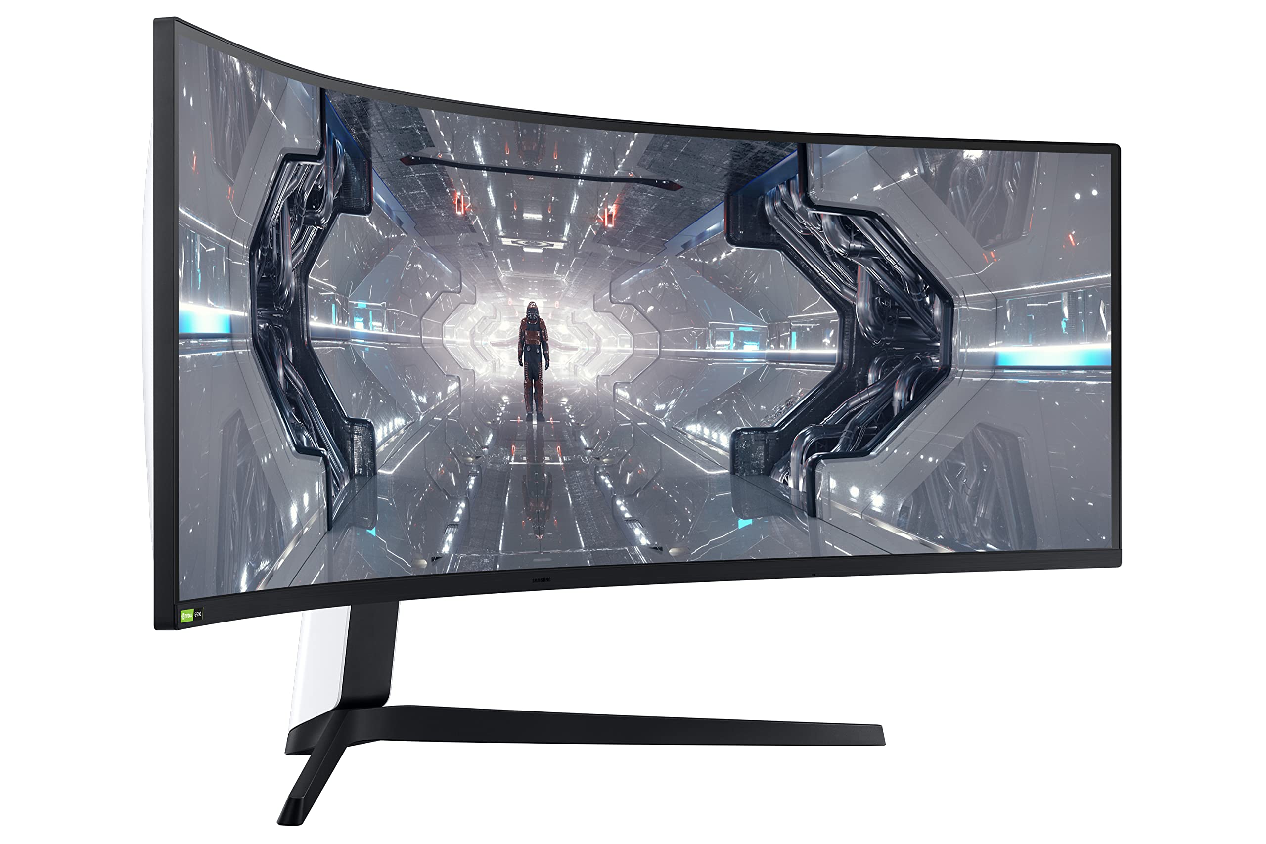 Samsung Monitor Gaming Odyssey G9 (C49G95), Curvo (1000R), 49", 5120x1440 (Dual QHD), 32:9, HDR1000, HDR10+, VA, 240 Hz, 1 ms, Freesync Pro, G-Sync, HDMI, USB 3.0, Display port, Ingresso Audio, HAS