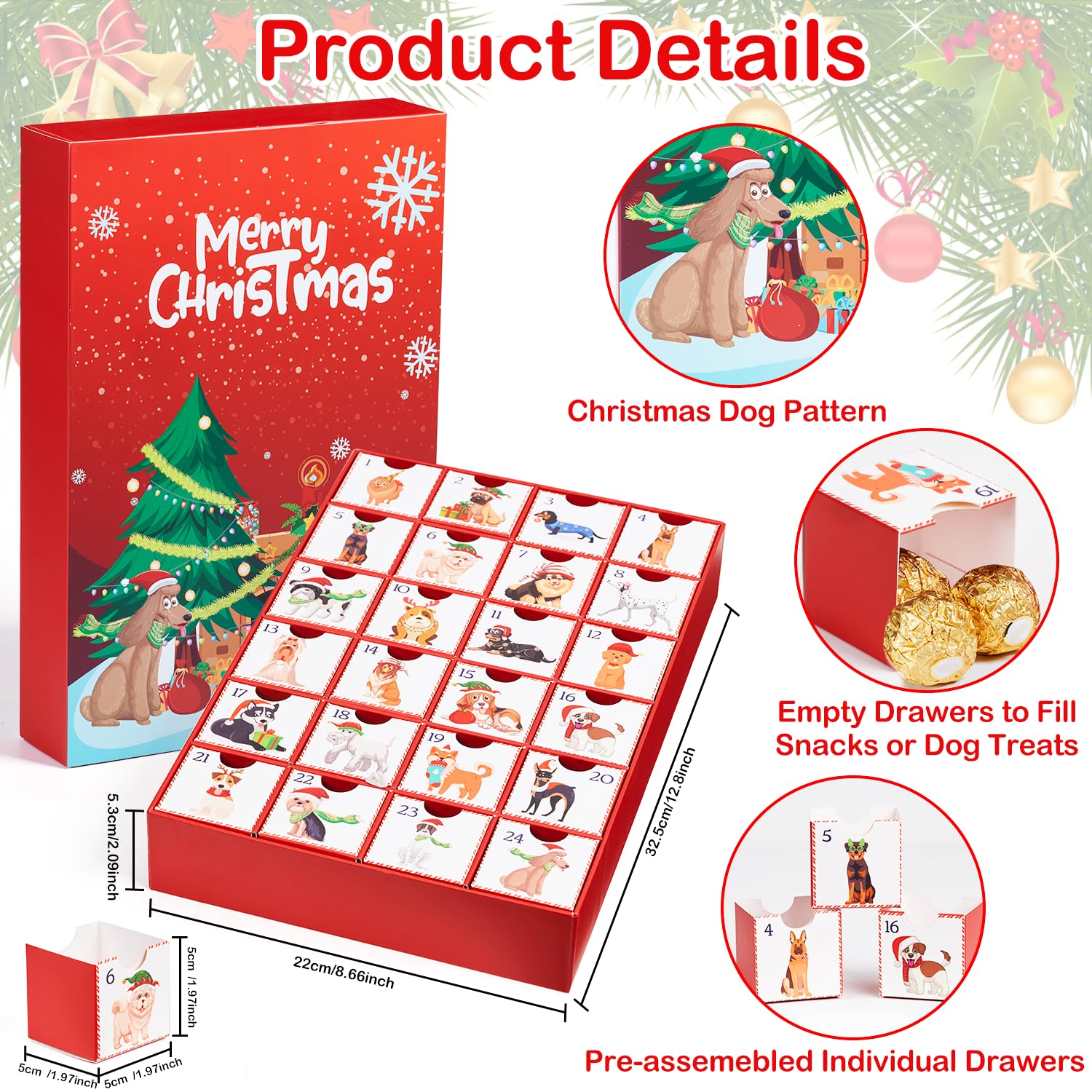 Amazon.co.jp: 2023年 犬のアドベントカレンダー クリスマス