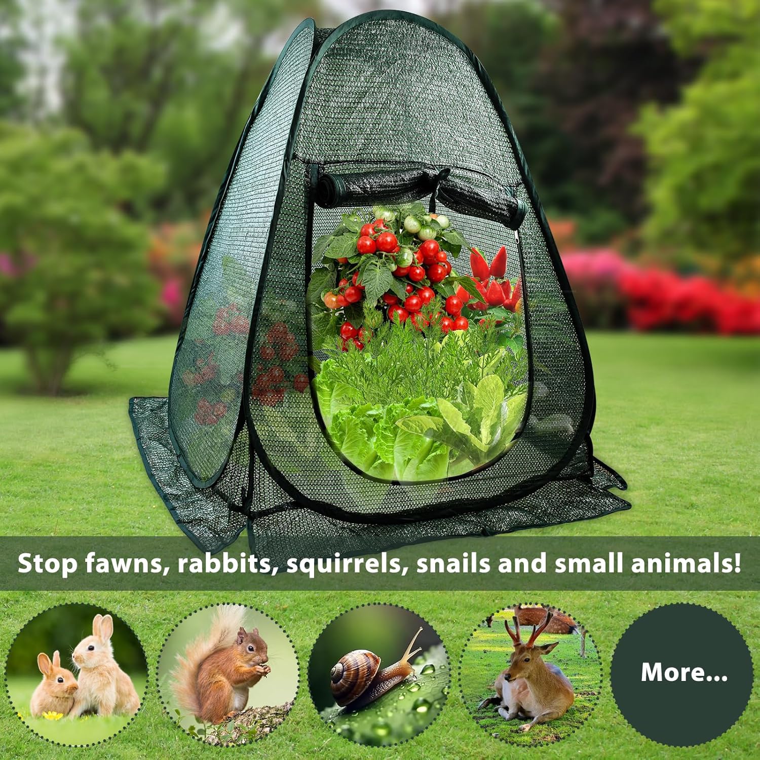 2 PCS Pop up Plant Cover Tent for Outdoor Plants, Large Plant Shade Tent 80% UV Resisitant Sunblock Shade Cloth Net Zipper Door Garden Pest Guard Plants Sun Protection with Stakes, 28 x 28 x 32 Inch