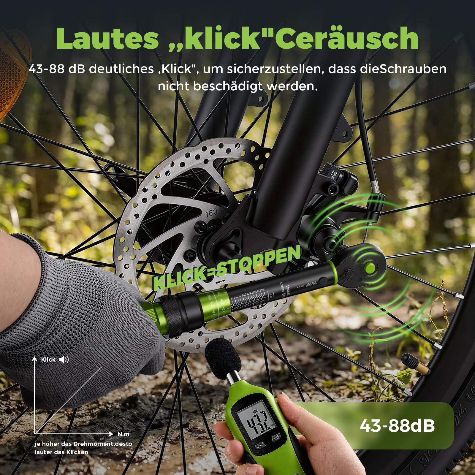 ETOOLAB Drehmomentschlüssel Fahrrad 1/4" Set-25tlg | Drehmomentschlüssel ±3% Fehlergenauigkeit, 1-26 N·m/10-231,3 lbf·in, 72 Zähne für Reifenwechsel/Motorrad/Fahrrad