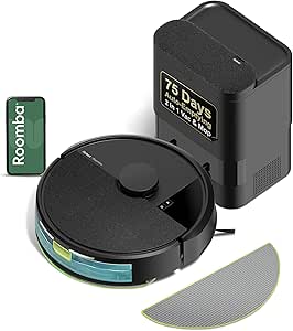 Roomba 105 Combo Robot Vacuum &amp; Mop + AutoEmpty Dock - Self-Empties for 75 Days, Intense Power-Lifting Suction, LiDAR Navigation, Multiple Cleaning Modes, Avoids Mopping Carpet, Works with Alexa