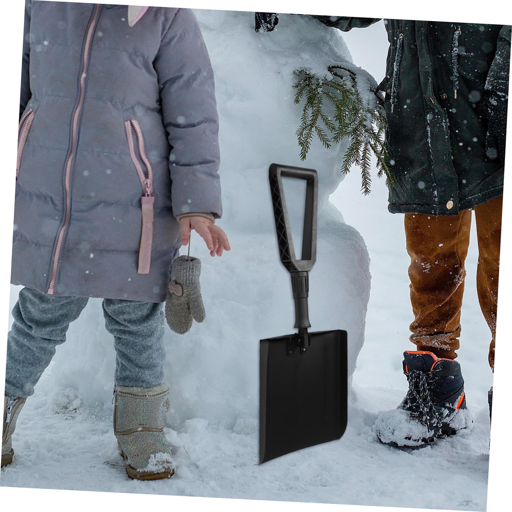Mobestech Pala Neve Ferro Strumento Portatile Per Rimozione Neve Per Emergenze e Campeggio Include Sacchetto Per Conservazione e Protezione