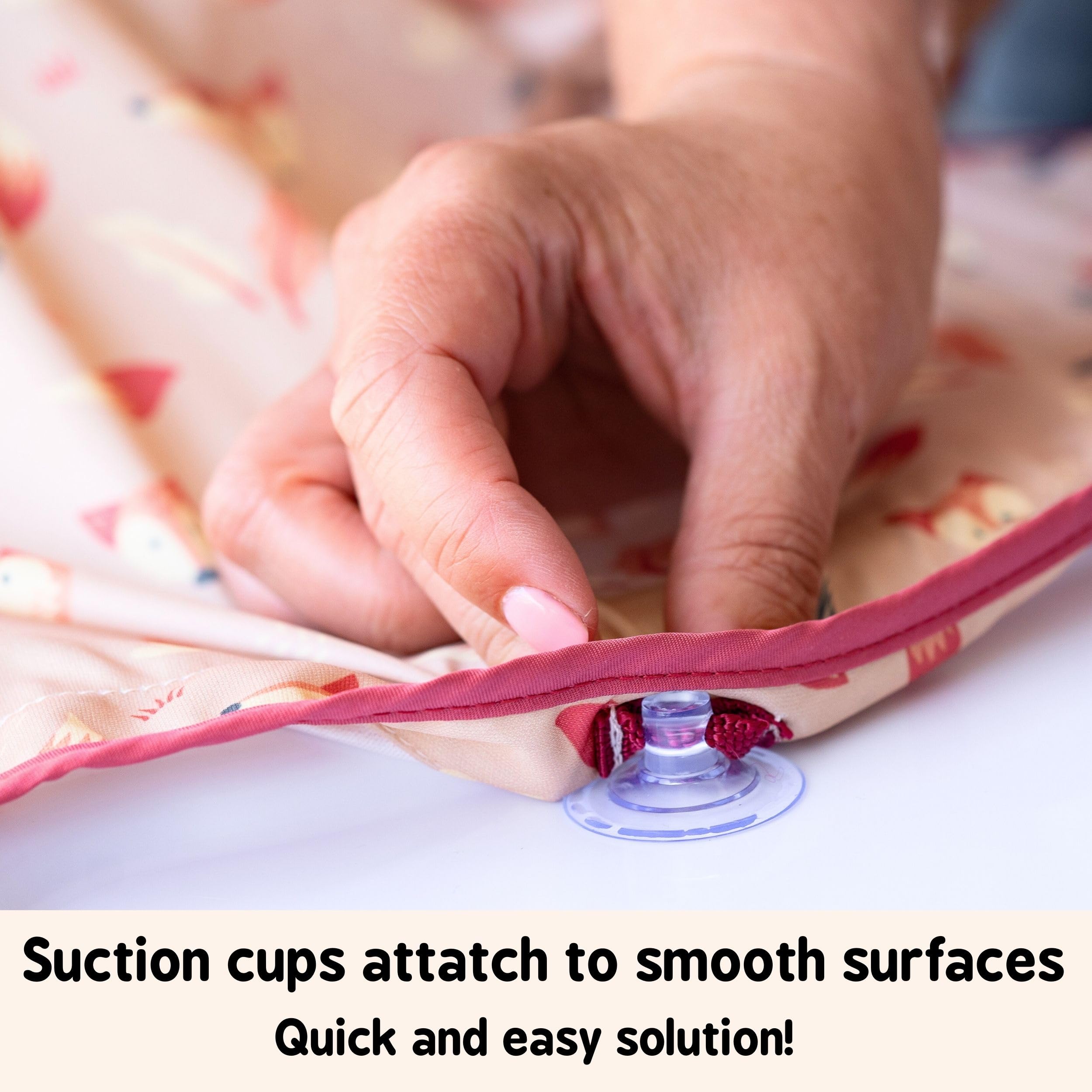 Tidy Tot®™ Cover & Catch™ Weaning Bib with Sleeves. Attaches to Highchairs with Suction for Mess Proof Baby Feeding. Waterproof Long Sleeved Bibs. Coverall BLW Bibs - Image 3
