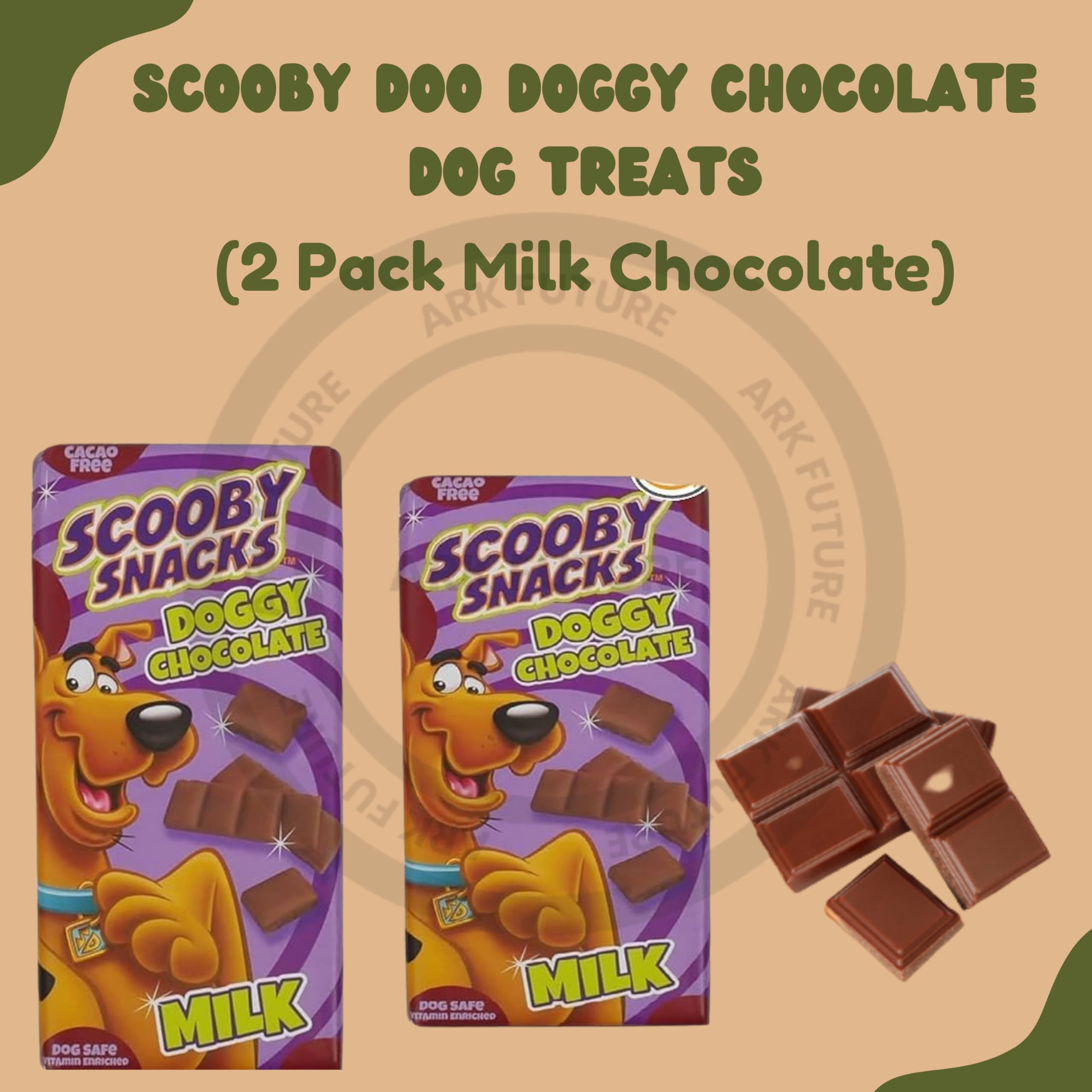 ark future Scooby Snacks Doggy Milk Chocolate Dog Treats, Dog-Safe & Vitamin-Enriched, Healthy Snack for Dogs - 2 Pack - Image 2