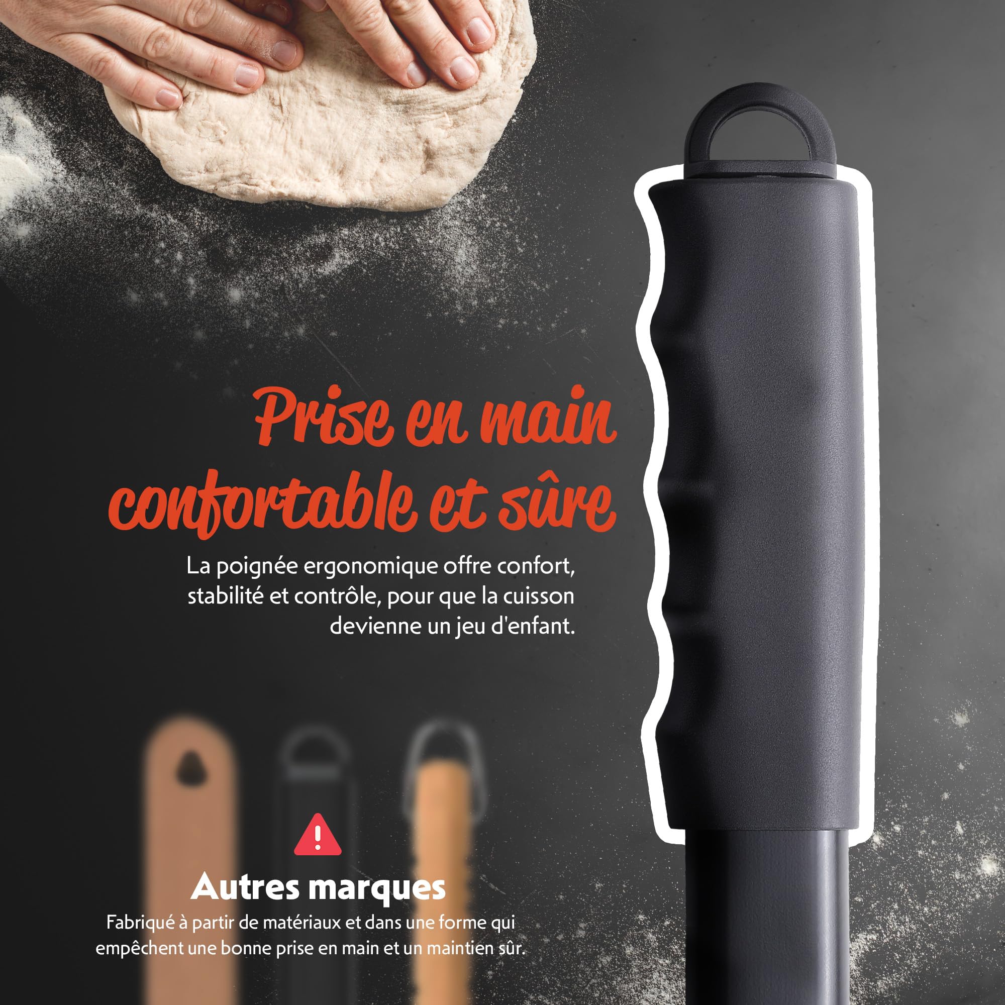 Pelle à Pizza Perforée Premium 35x35 Cm - Anti-Adhésif Pour Pizza Et Pain Maison