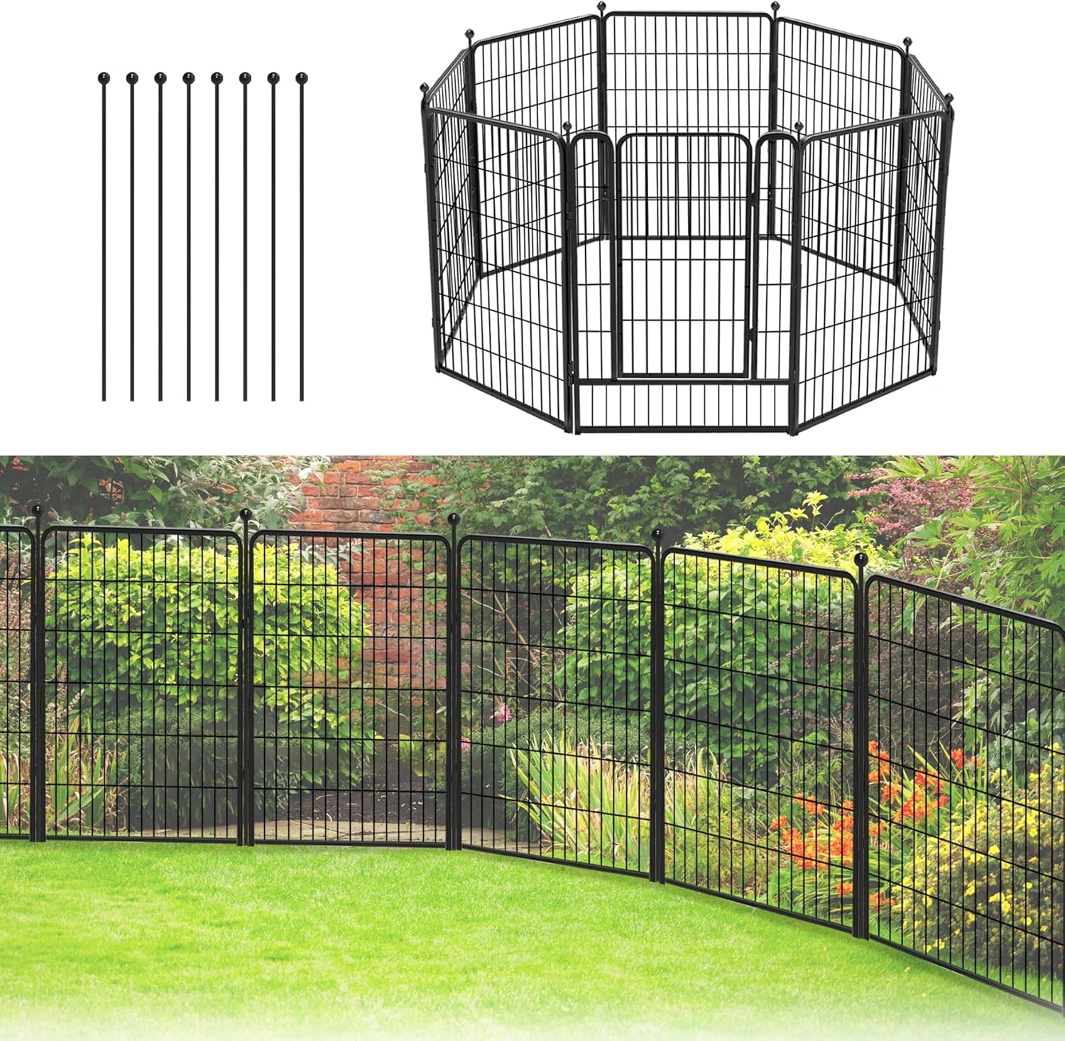PETNAME Metal Fencing Decorative Garden Fence Fencing for