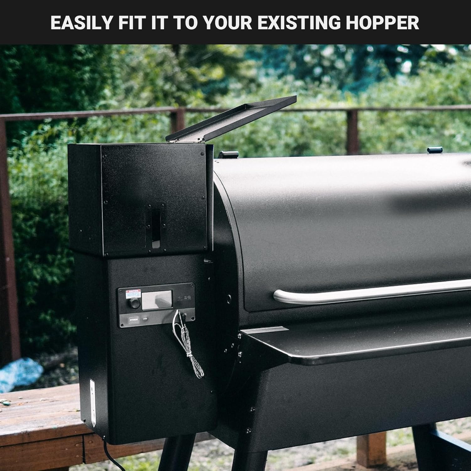 Stanbroil Pellet Grill Hopper Extension, Pellet Smoker Accessories for Traeger Pro Series 22, 34, 575, 780, Tailgater 20, Junior 20, Bronson 20, Black