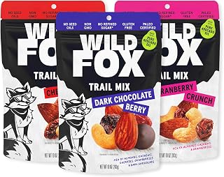 Wild Fox Trail Mix – Healthy Plant-Based Snack Made With Pure Avocado Oil And No Refined Sugar Or Seed Oils Ideal For Vegan Gluten-Free And Paleo Diets, Variety Pack, 10 Ounce (Pack of 3)