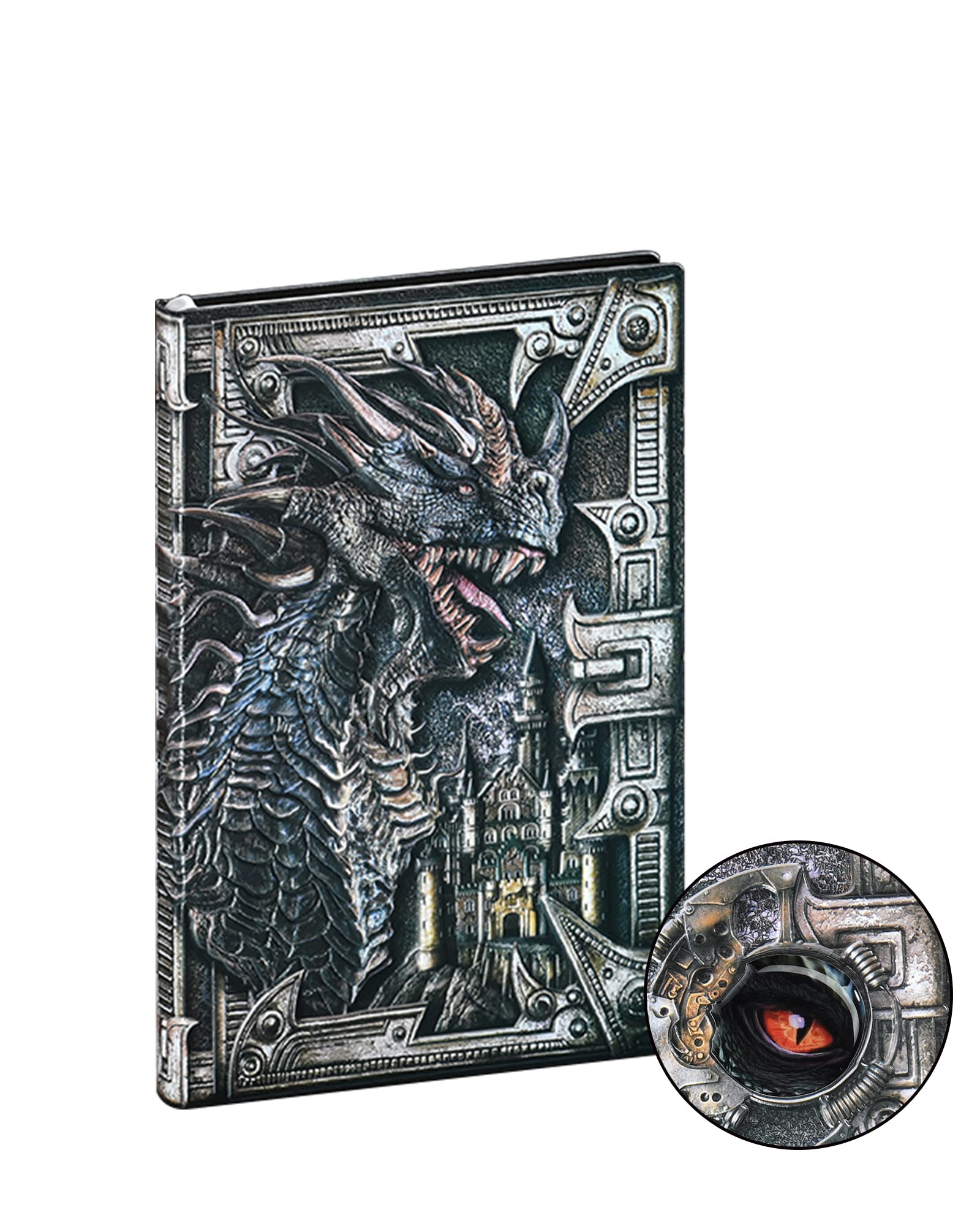 DND Real 3D Notebook Embossed Journal Writing Hardcover Dungeons & Dragons,Fantasy Journal forHandmade Daily Notepad Travel Diary,RPG Accessories Gift for DM's And DND Players Men Boys & Kids-[Realistic]