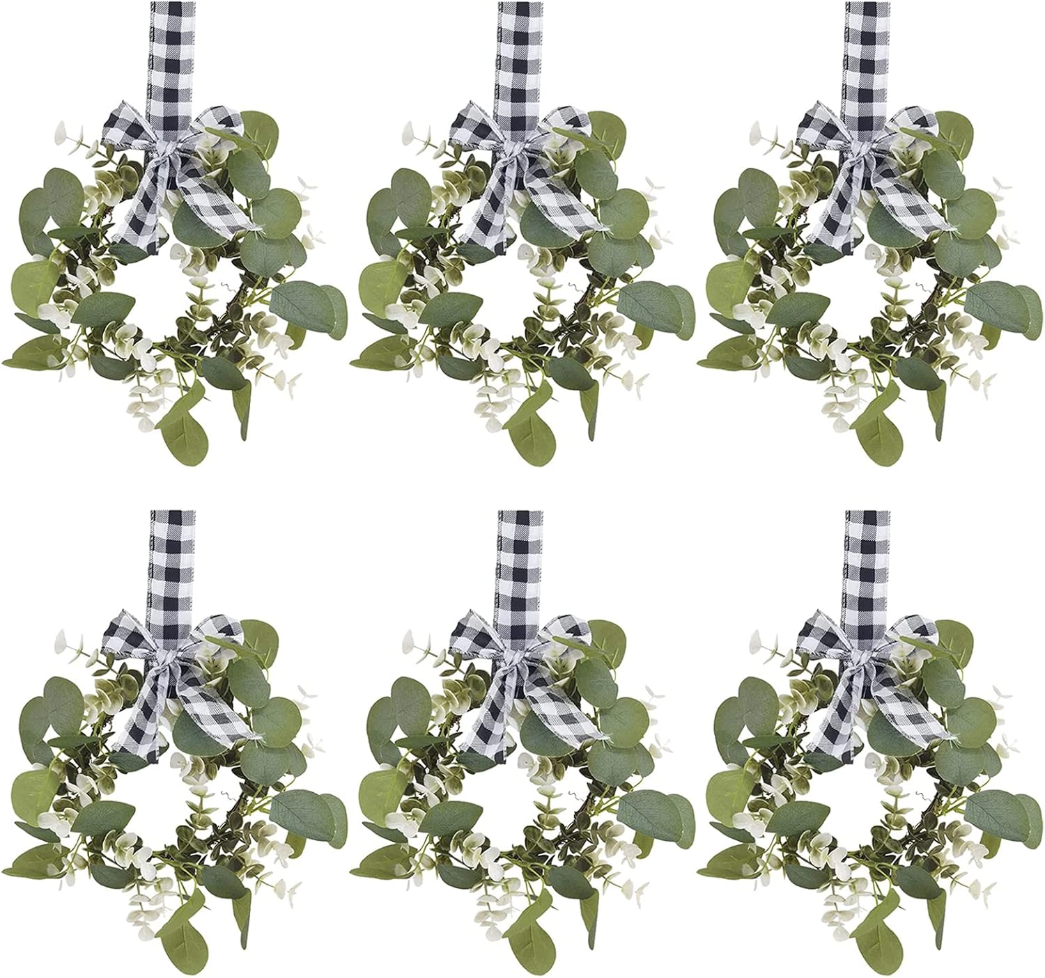 BFYDOAA 6 Piece Faux Kitchen Wreaths Small