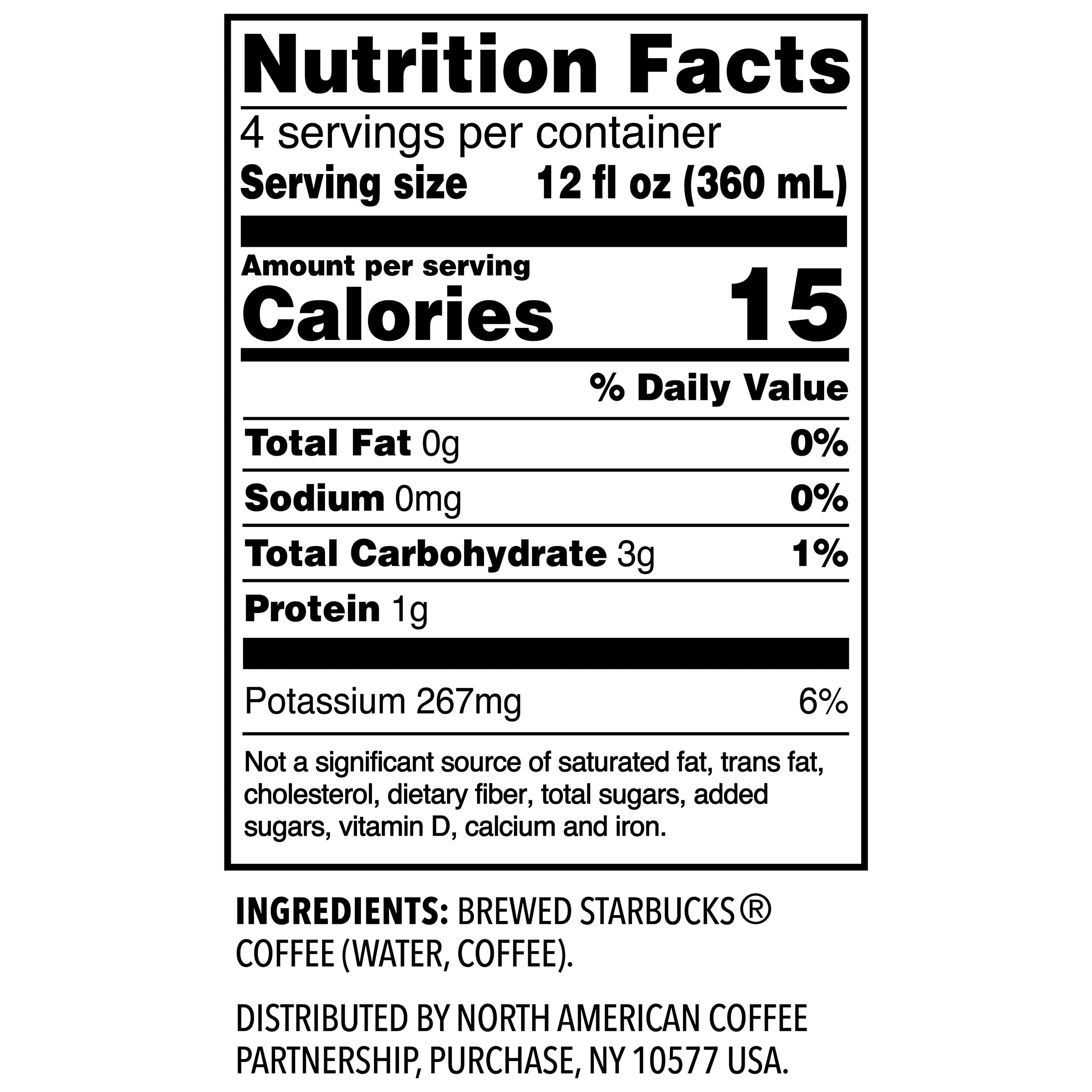Starbucks Dark Roast Iced Coffee, Black Unsweetened, 48 Fl Oz Bottle