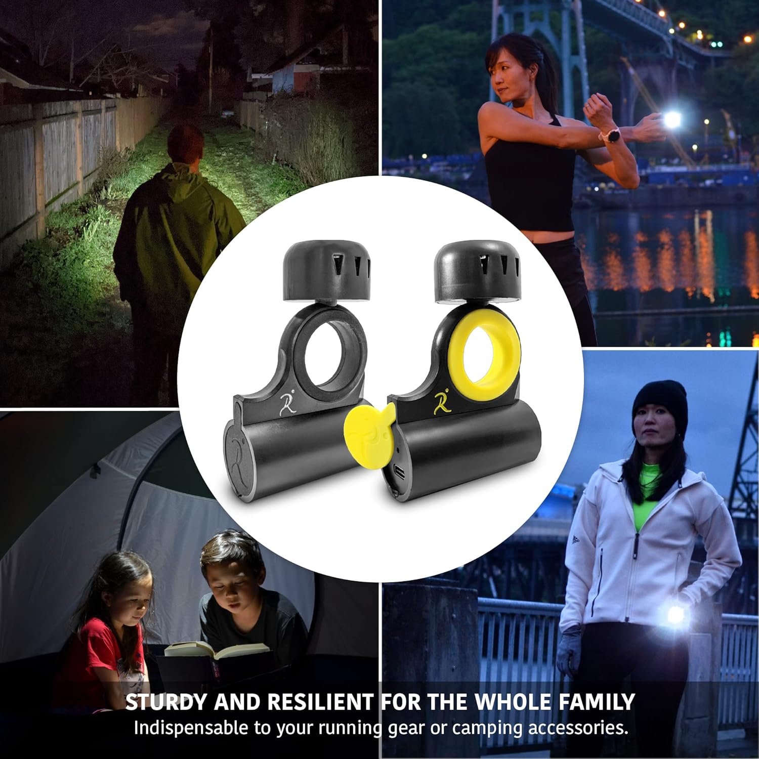 Torch Ring: 350 Lumen LED Wearable Finger Light - Hands-Free Flashlight for Runners, Walkers, & Dog Walkers, USB Rechargeable, IPX4 Waterproof, 4 Silicone Size Adjusters, 4 Brightness Modes