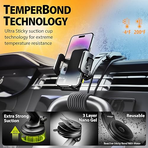 Miniatura 5 de Bracketron Soporte para teléfono celular serie TripGrip para tablero de automóvil