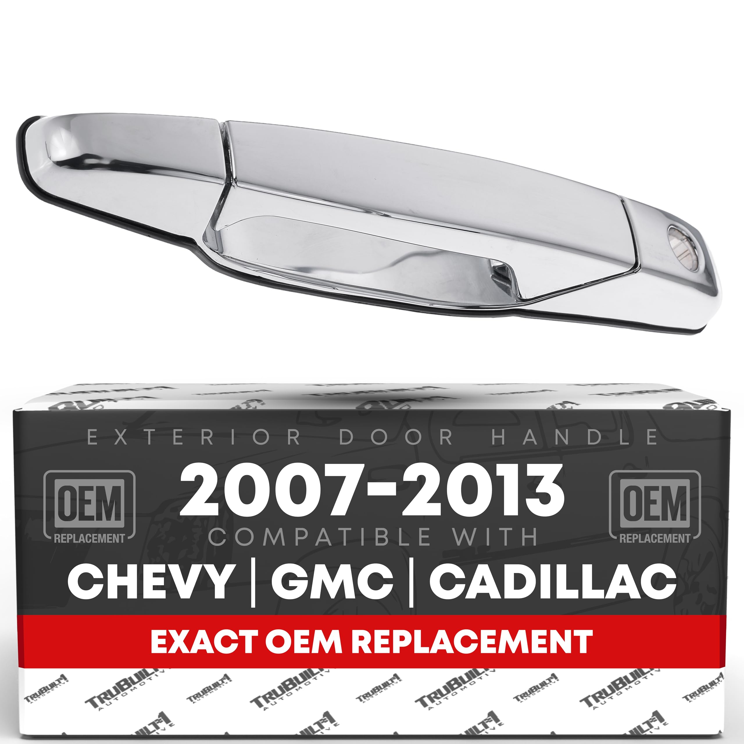 Exterior Front Driver Door Handle - Compatible with 2007-2013 Chevrolet Avalanche, 07-14 Silverado 1500, 2500, 3500, Suburban, Tahoe; 07-14 GMC Sierra 1500, 2500, 3500, Yukon XL - OEM 22738721, 80546