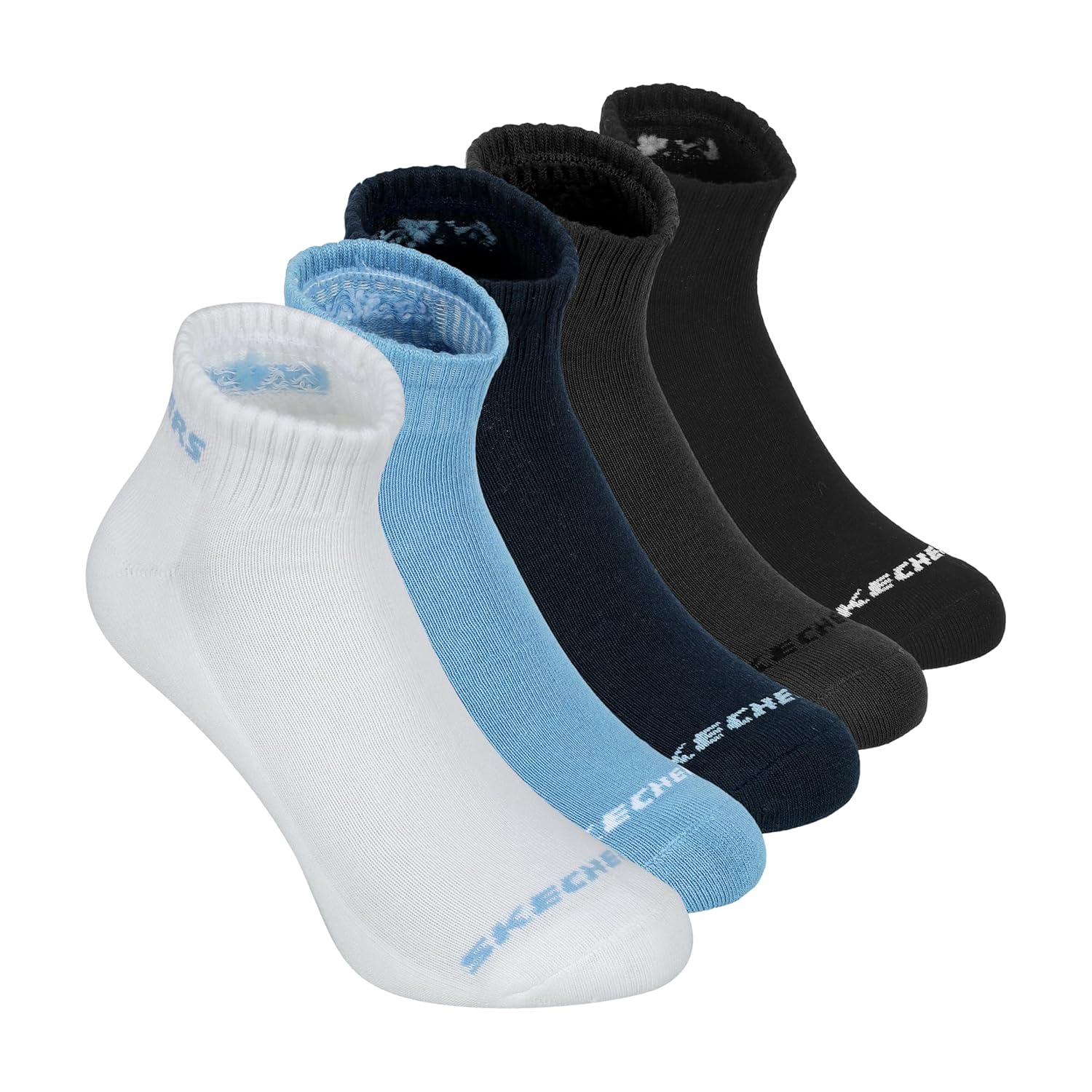SKECHERS SOCKS – PACK OF 5 MENS HALF TERRY ANKLE SKECHERS SOCKS – PACK OF 5 MENS HALF TERRY ANKLE
