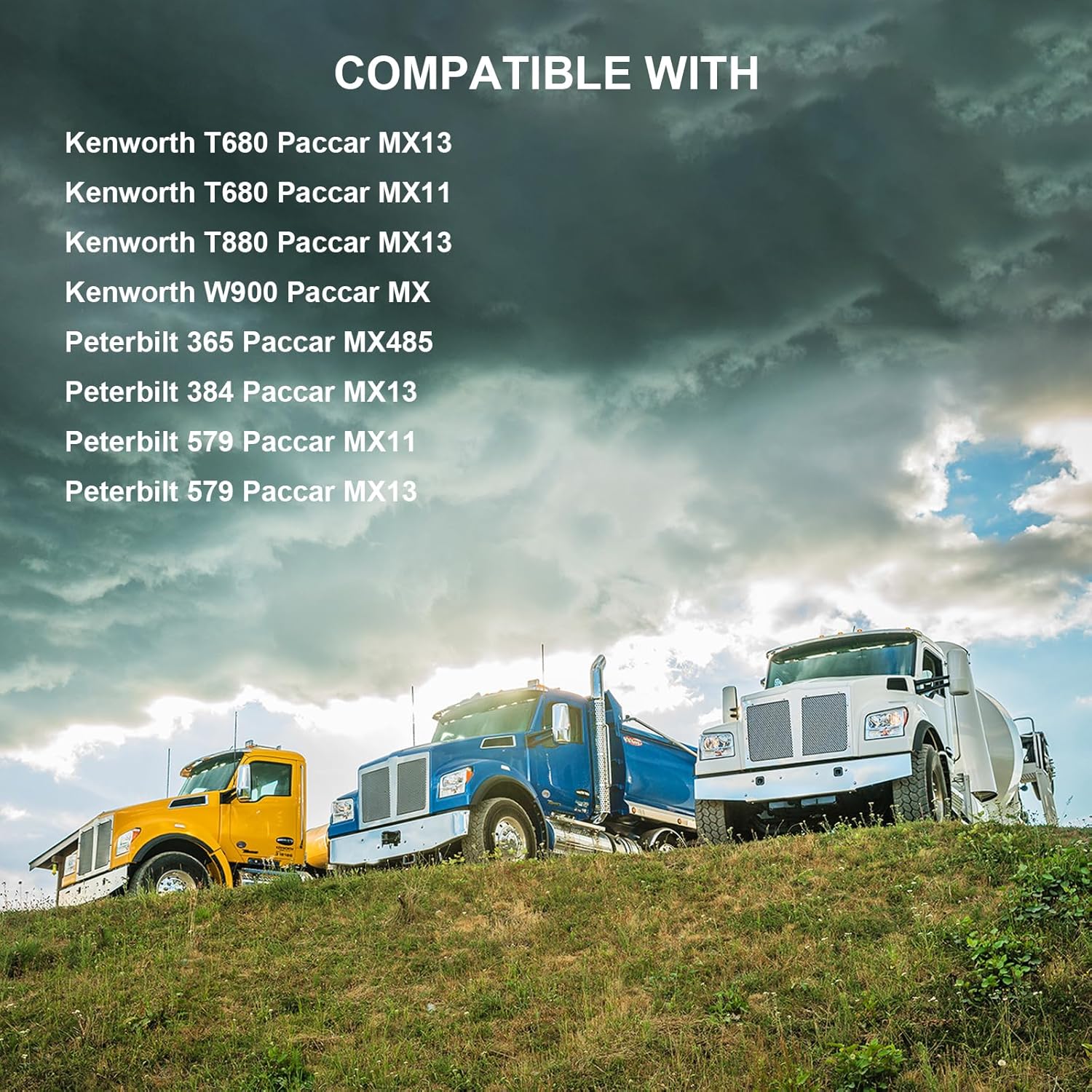 1843659PE Coolant Spin-On Oil Filter fits for Paccar Engine Compatible with Kenworth Truck T680 MX11 T880 MX13 Compatible with Peterbilt 365 384 579 DBC4785 24083 1843659