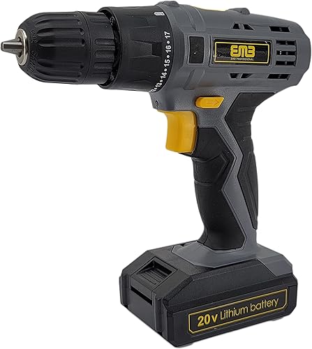 Miniatura 2 de Taladro eléctrico inalámbrico con batería de litio para el hogar de 20 V y 1300 RPM con 77 piezas y una batería de iones de litio de gran capacidad