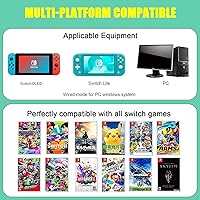 Vista 7 de Diswoe Controlador inalámbrico Pro compatible con SwitchSwitch LiteSwitch OLED, Gamepad compatible con funciones de captura de pantalla y vibración