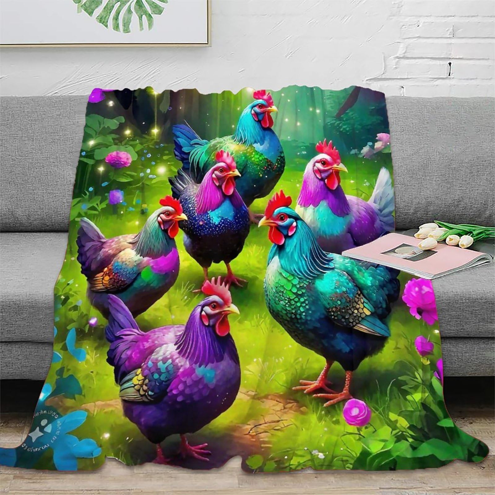 Couverture Coq douce en microfibre chaude pour des soirées cocooning réussies