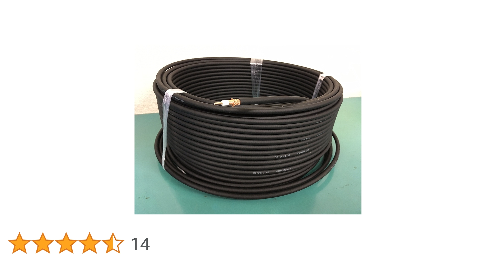 Amazon | 同軸ケーブル 5DSFA(5D-SFA)-LITE 5m フジクラ 50Ω 無線用