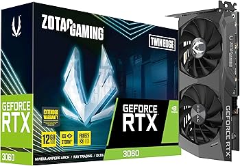 ZOTAC GEFORCE RTX3060 グラフィックボード Zotac Gaming GEFORCE RTX 3060 Placa gráfica Twin Edge OC 12G
