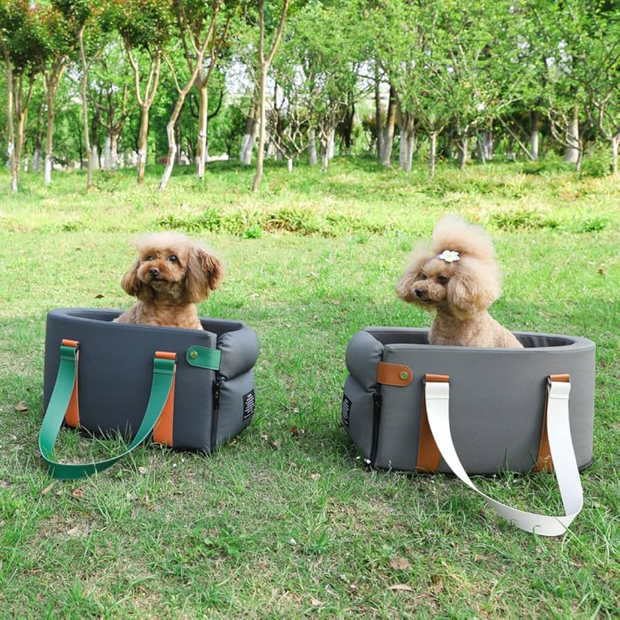 FUNNY デラックス合成皮革犬用カーシートベッド × 1 緑 FUNNY デラックス合成皮革犬用カーシートベッド × 1 緑 ドライブ用品