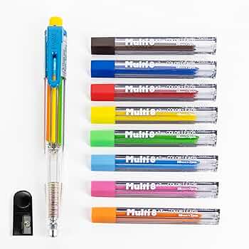 pentel ぺんてる pmg 8 Color Pencil Pentel Arts PH158, 8 Color Mechanical Pencil