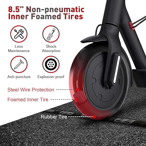 Miniatura 4 de BEEYEO Patinete eléctrico, X7 Scooters para adultos con motor de 350 W de hasta 15 millas de velocidad máxima de 18.6 MPH Scooter eléctrico plegable