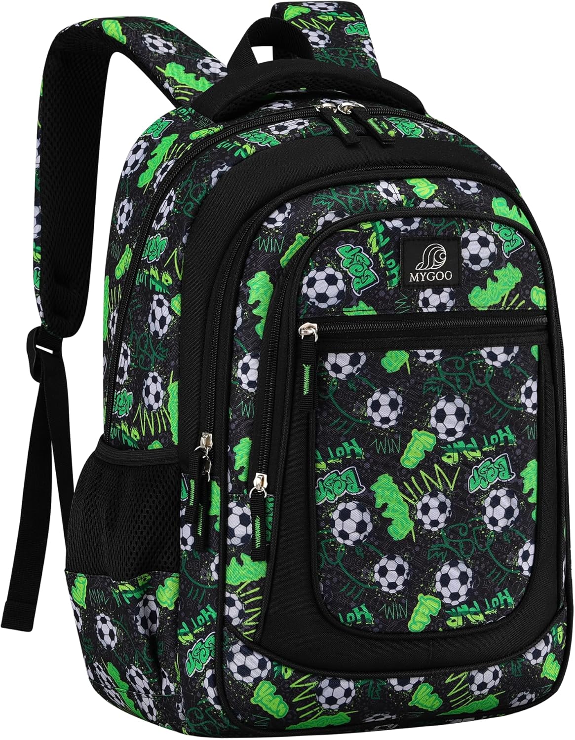 Boys' School Backpack | Vineyard Collection | Soccer Green | 17” Height 24L | Ideal for Teens