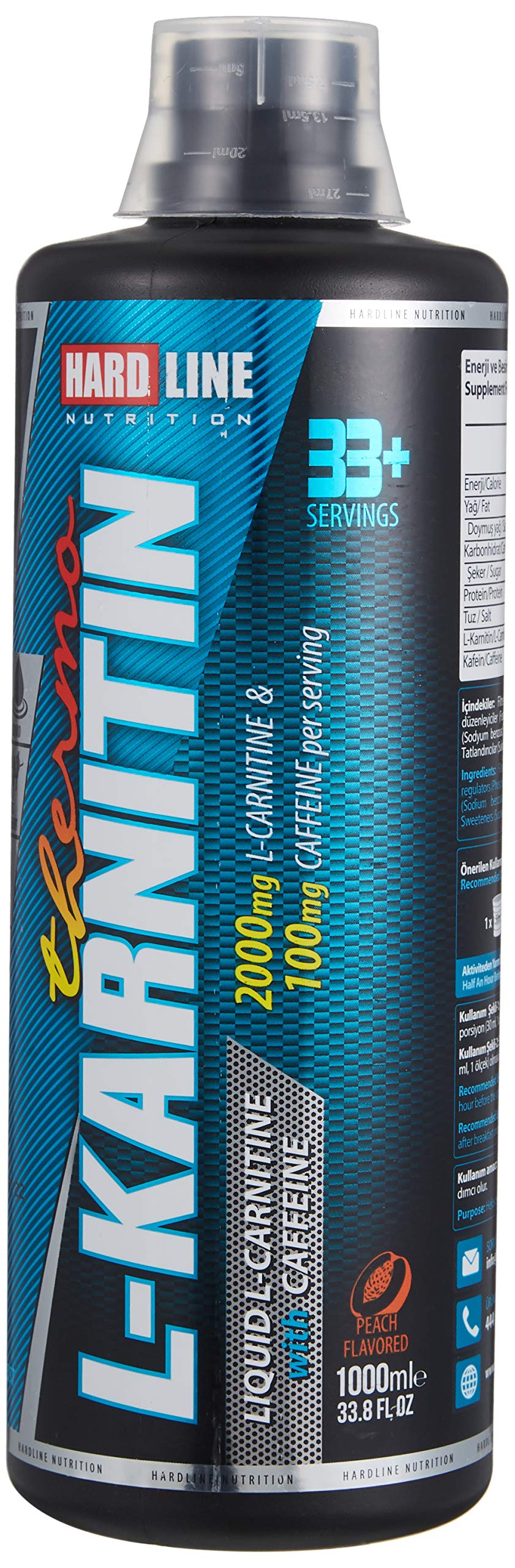 hardline l carnitine thermo Hardline Nutrition L Carnitine Thermo Peach 1000 Gr