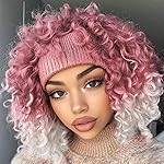 7 Packs GoGo Curl Crochet Hair 10 Inch Short Strawberries & Cream Curly Crochet Hair for Women Deep Wave Beach Curl Crochet Braids Synthetic Braiding Hair Extensions (10 Inch, Strawberries & Cream)