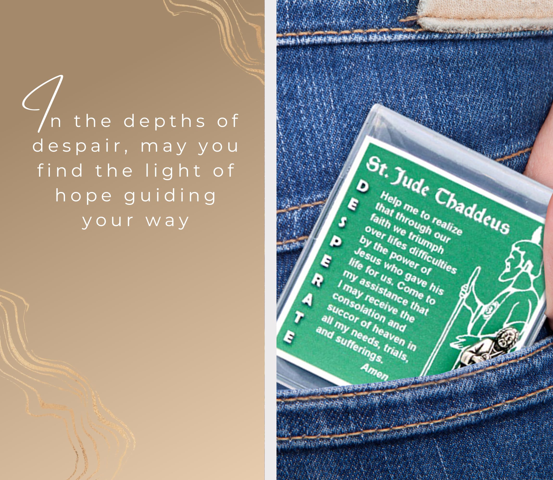 Saint Jude Thaddeus Prayer Card Set - Laminated Devotional Cards For Lost Causes & Healing