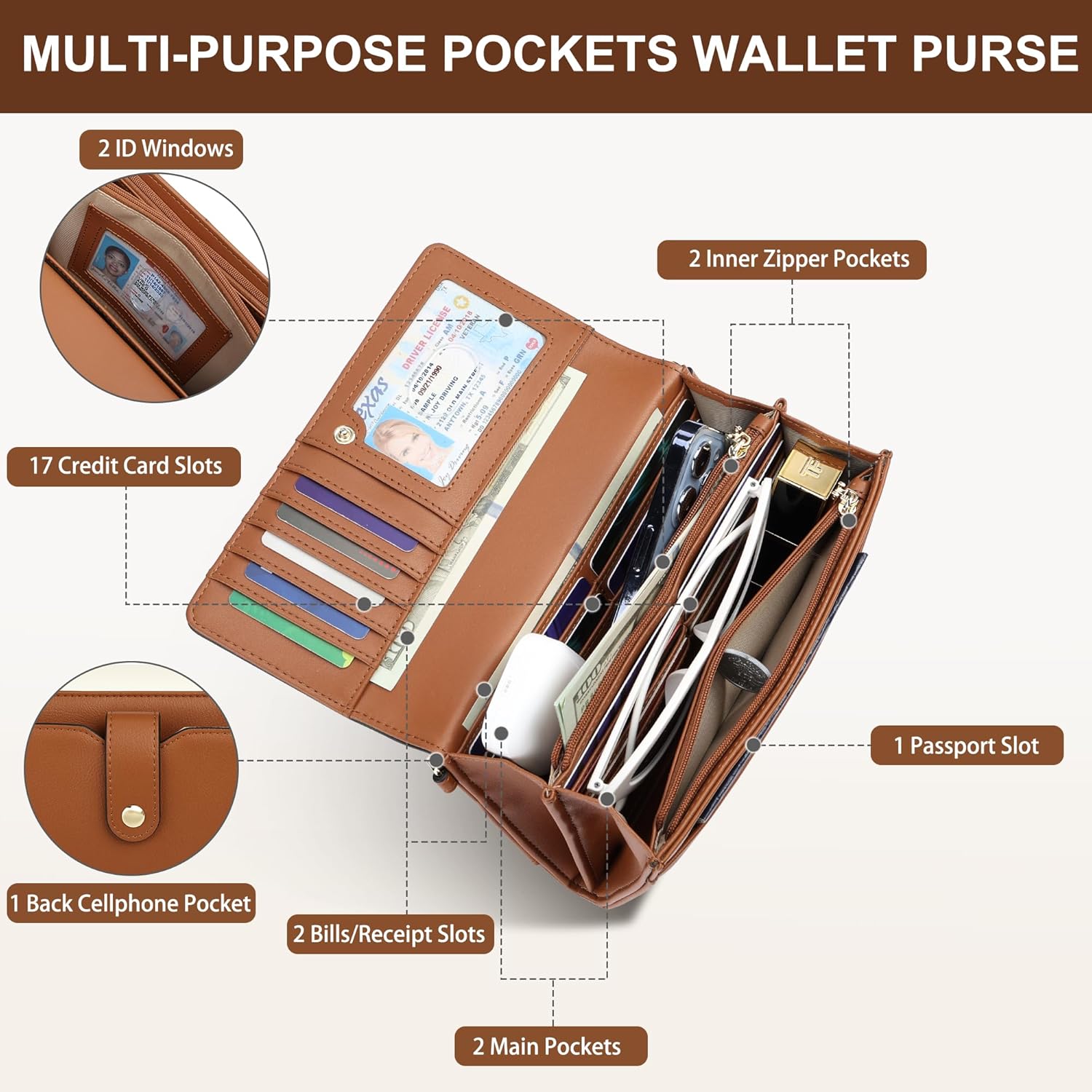 Small Crossbody Bags for Women RFID Vegan Leather Wristlet Phone Mini Purse Shoulder Handbag Wallet Travel Purse