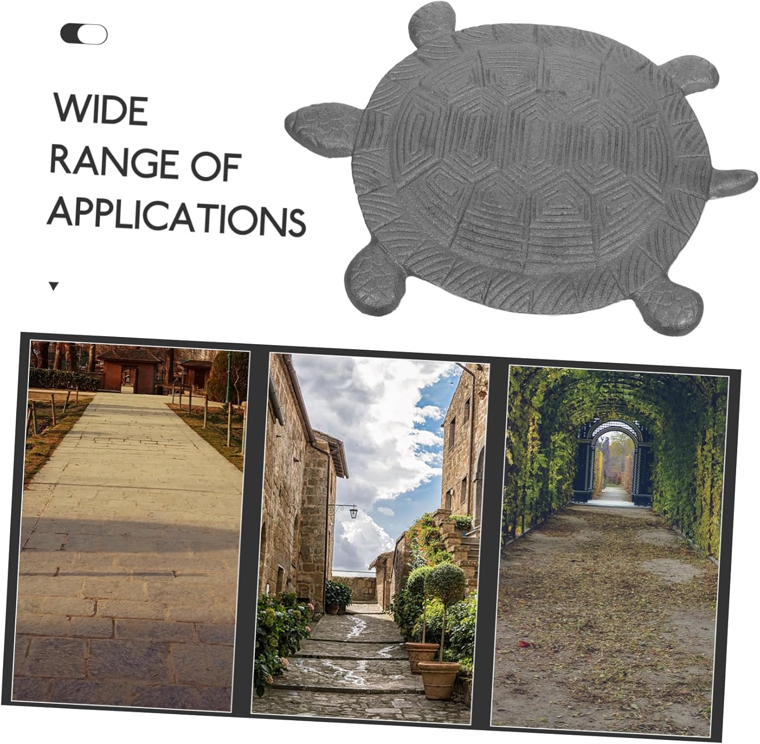 HANABASS Turtle Stepping Stone for Garden Pathway Cast Iron Decorative Turtle Statue for Outdoor and Patio Landscaping Slip Resistant Easy to Install Charming Design for Walkways