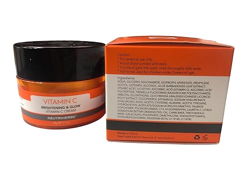 Miniatura 8 de Neutriherbs Crema facial con vitamina C, crema hidratante facial de día y noche, hidratante suavizante y suavizante de la piel, 1.7 onzas