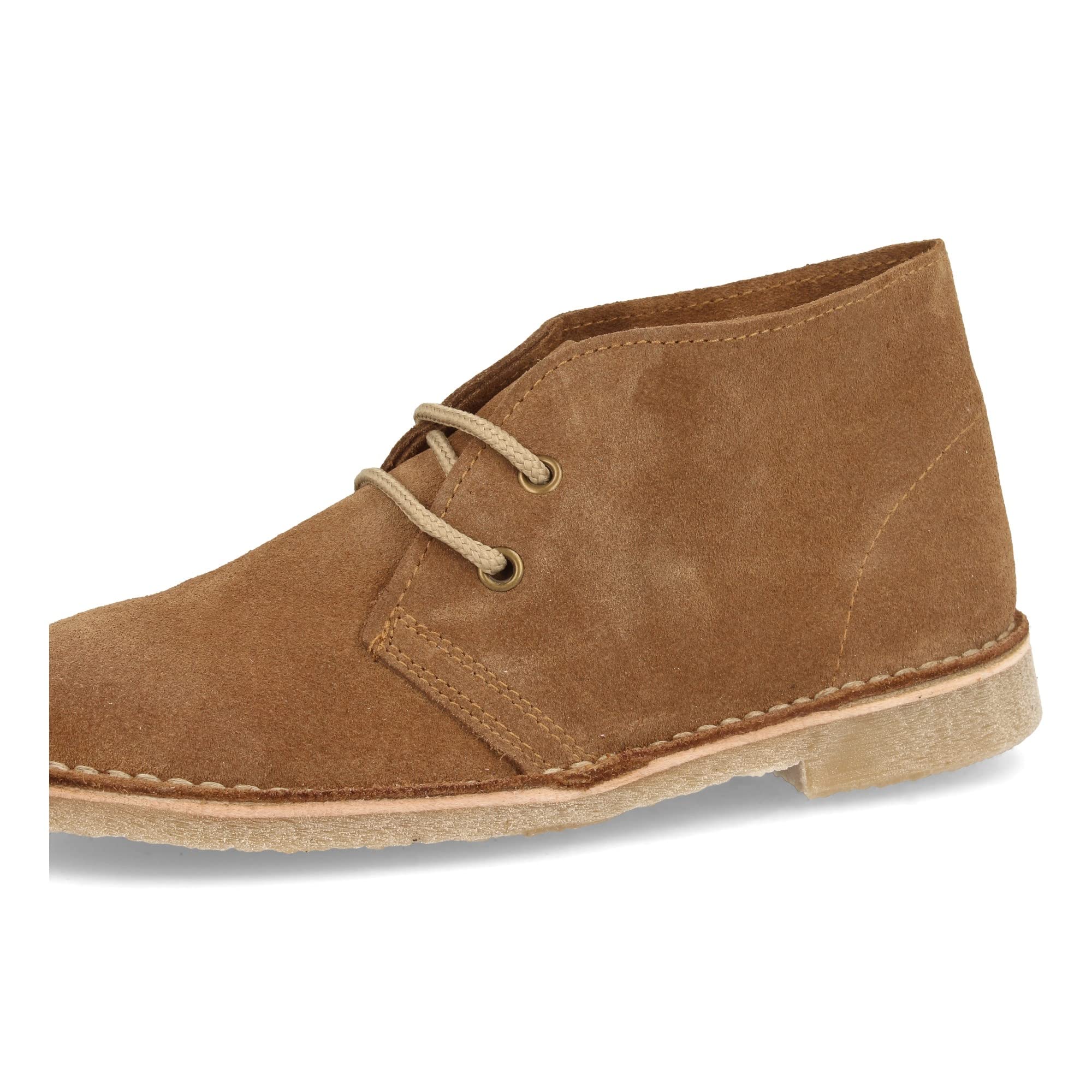 Botas Desierto Safari Piel Serraje Suela Crepe Antideslizante Cordones