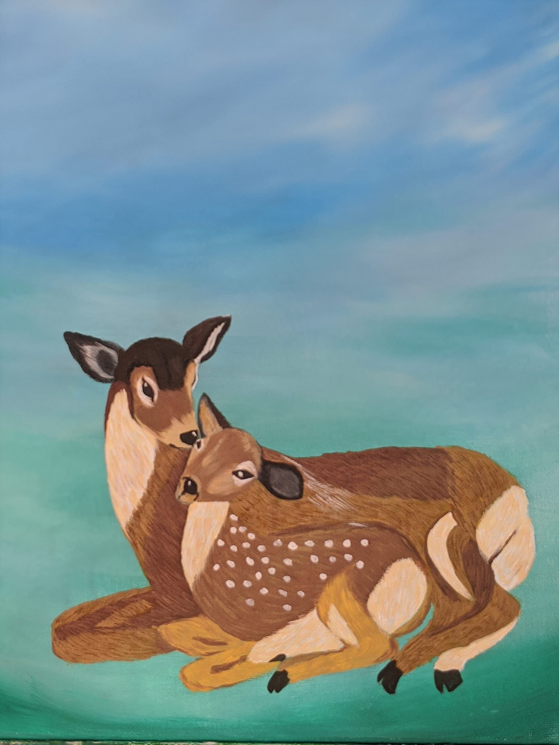 MagicTrails | Mom and Baby Deer | Art Print I 8in x 11in-image-9