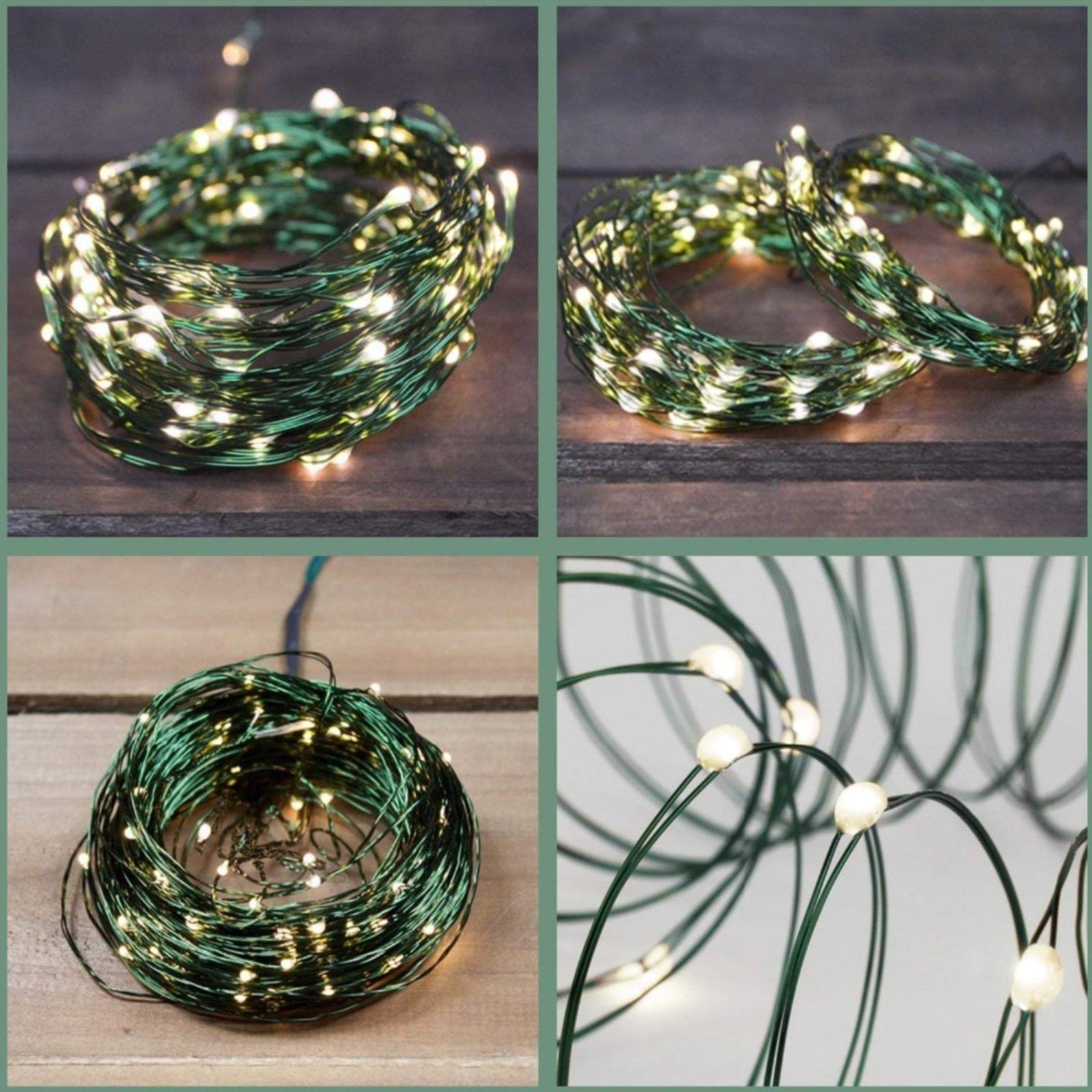 allforyou 200m 100m 50m 50m Filo Verde LED LED Light Lights Festa Impermeabile Ghirlanda Fata per Albero di Natale Decorazione del Partito di Nozze
