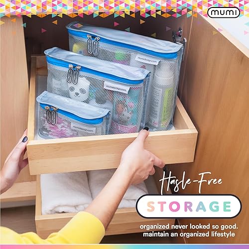 Miniatura 6 de MUMI Juego de bolsas de aseo de viaje de 3 piezas  Bolsa de viaje para artículos de tocador aprobada por la TSA para mujeres  Bolsa de aseo