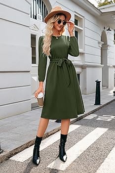 Newshows Womens Long Sleeve Casual Dresses 2025 Business