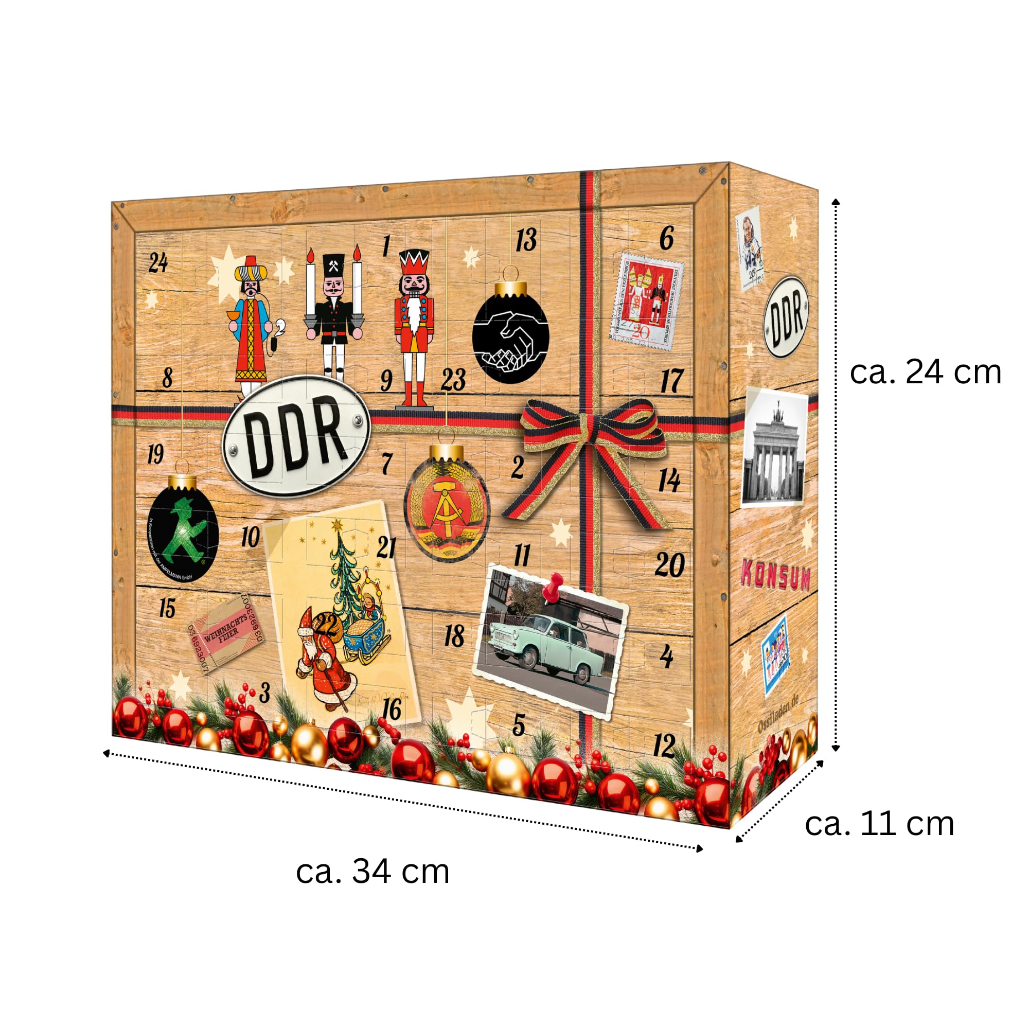 Adventskalender 2025 mit 24 Ostprodukten - Spezialitäten aus dem Osten