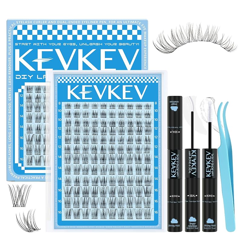 Kit KevKev de Cílios Postiços em Tufos Venus Natural