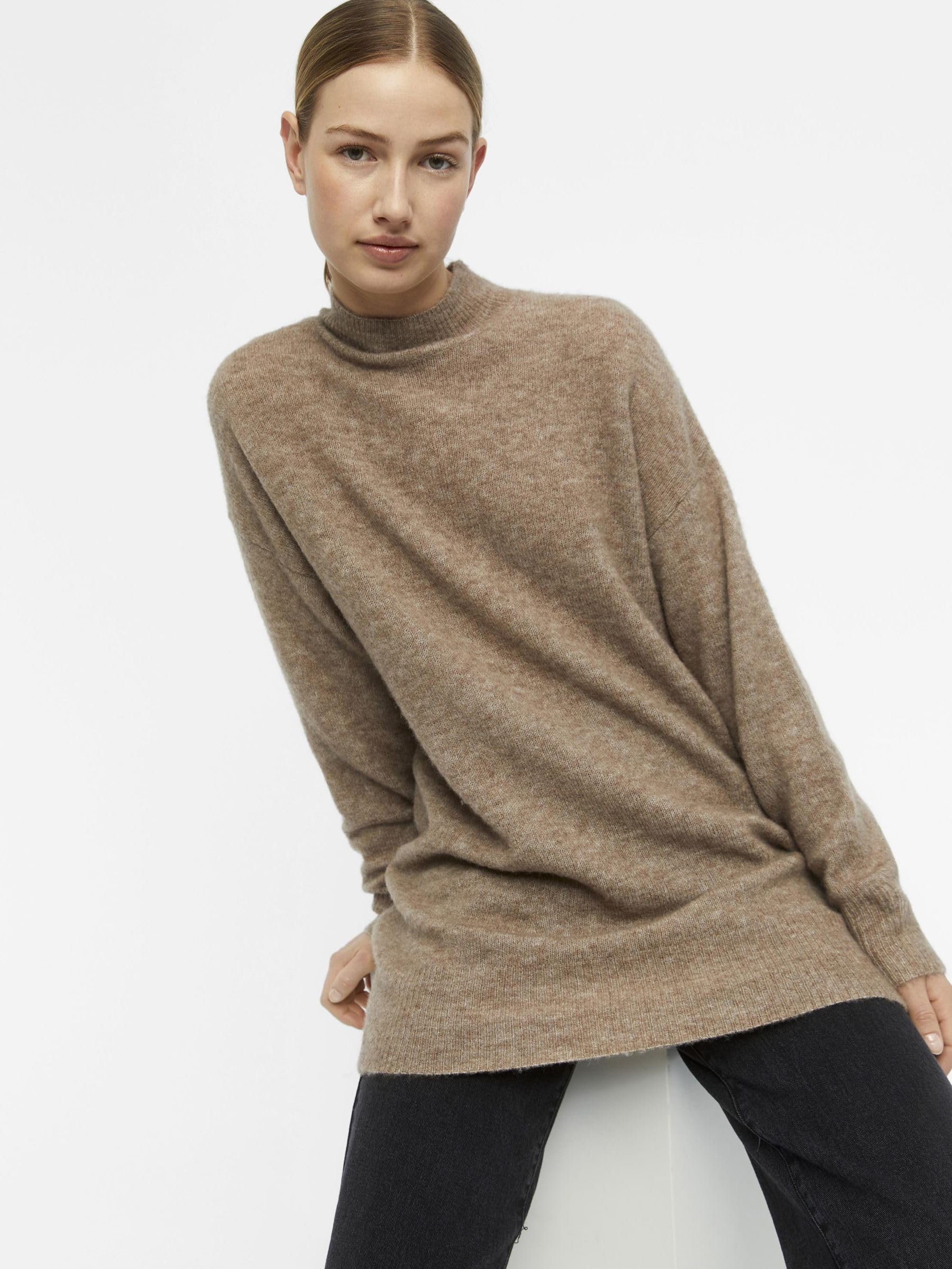 Object Sweter Kobiety Objellie L/S Knit Tunic Noos