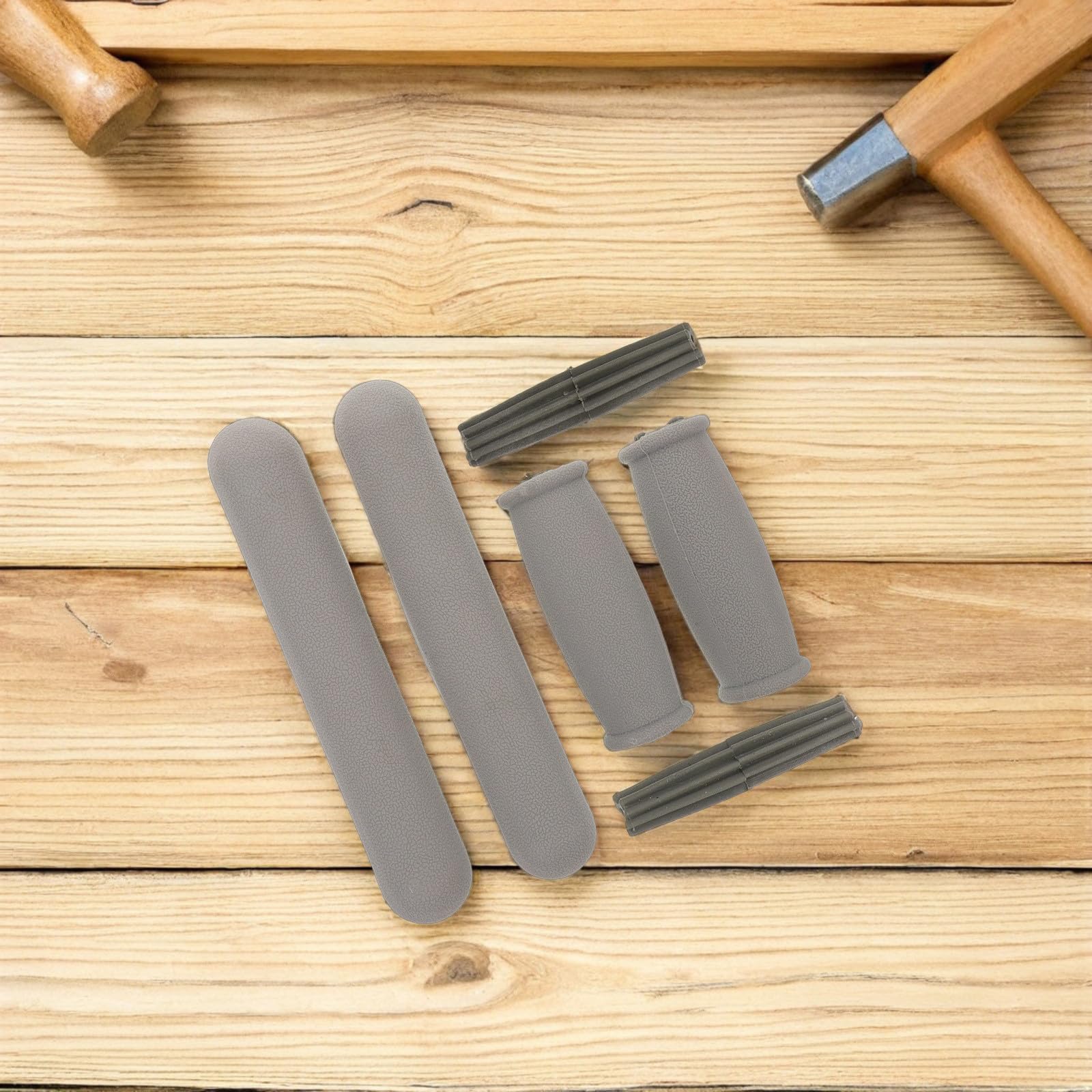 2 Juegos Almohadillas Axilares para Muletas Asas y Núcleos, Gris