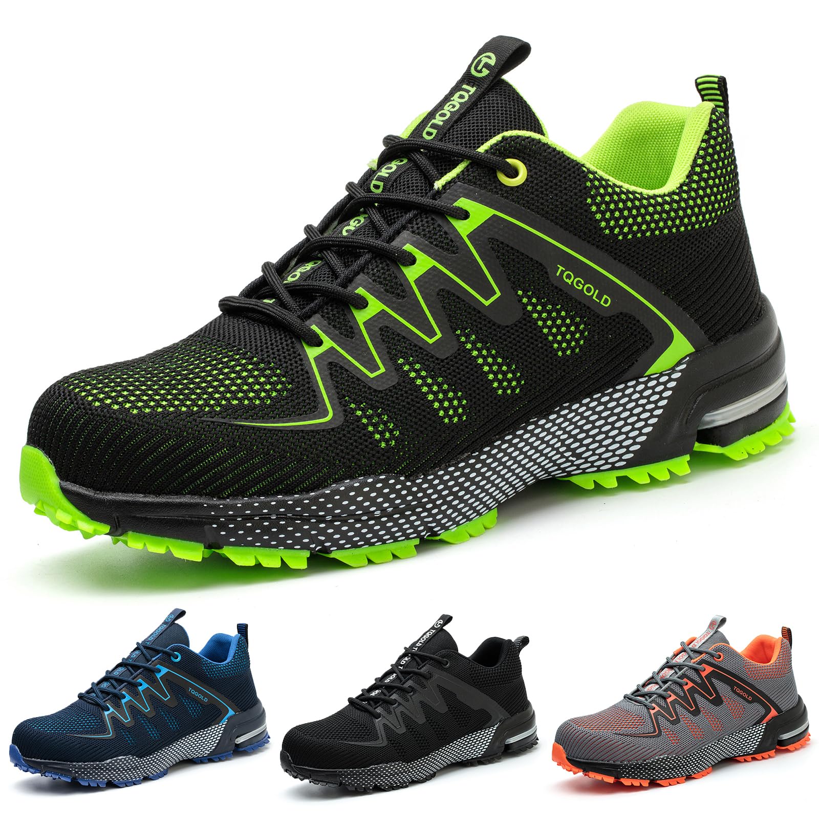 TQGOLD Scarpe Antinfortunistiche Uomo Donna Scarpe da Ginnastica Leggere Antiperforazione Punta in Acciaio Comode Scarpe Sicurezza
